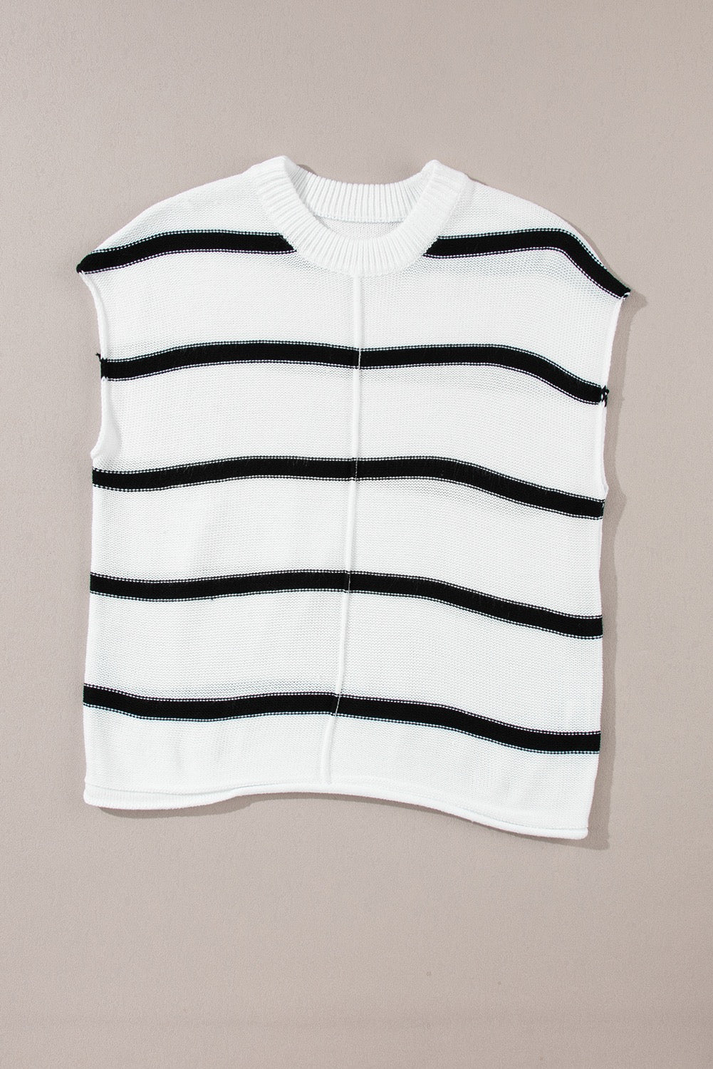White striped batwing sweater