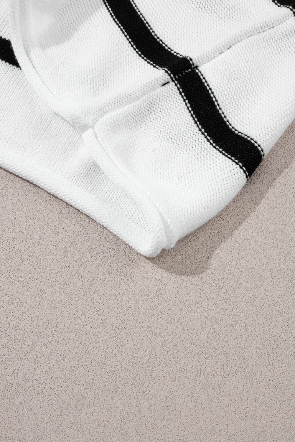 White striped batwing sweater