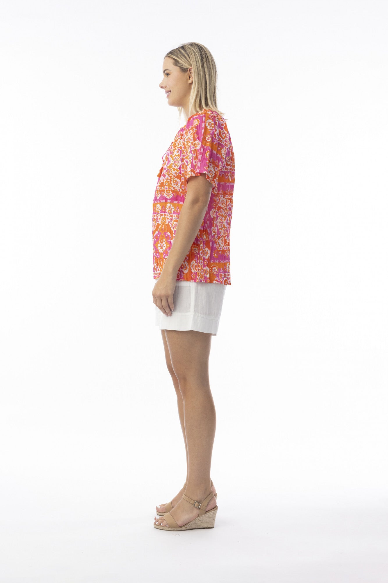 Montevideo Pink Top Short Sleeve