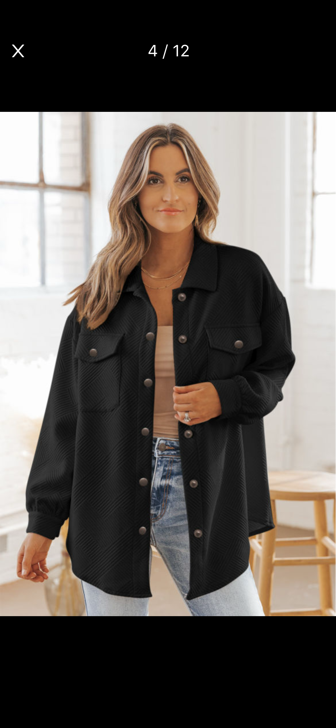 Black Lightweight texture jacket