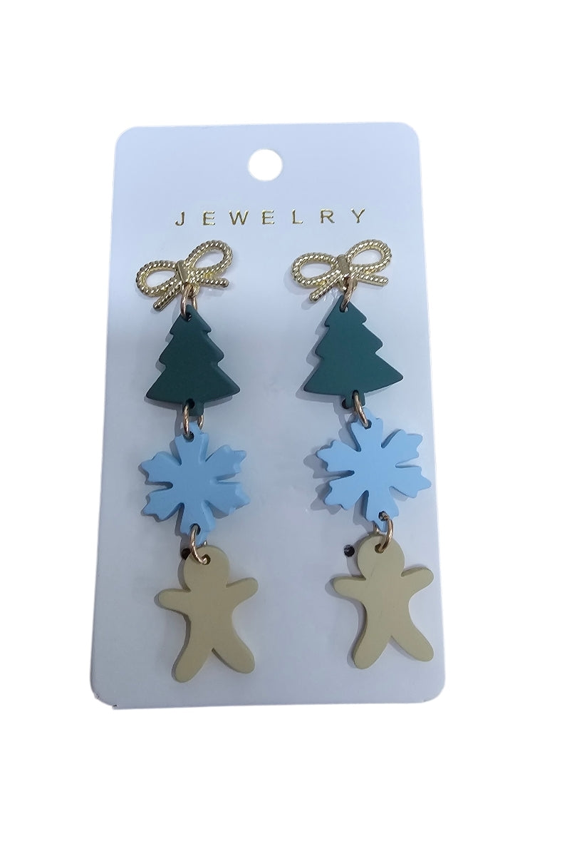 Christmas Festives light Blue Earrings