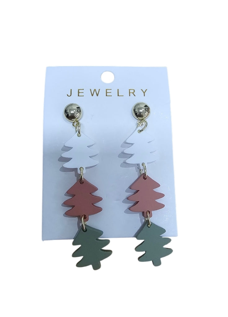 Christmas Tree Tiered Earrings