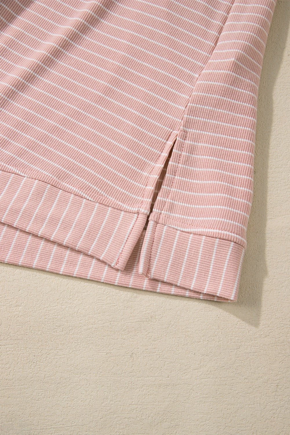 Pink cowl neck long sleeve top