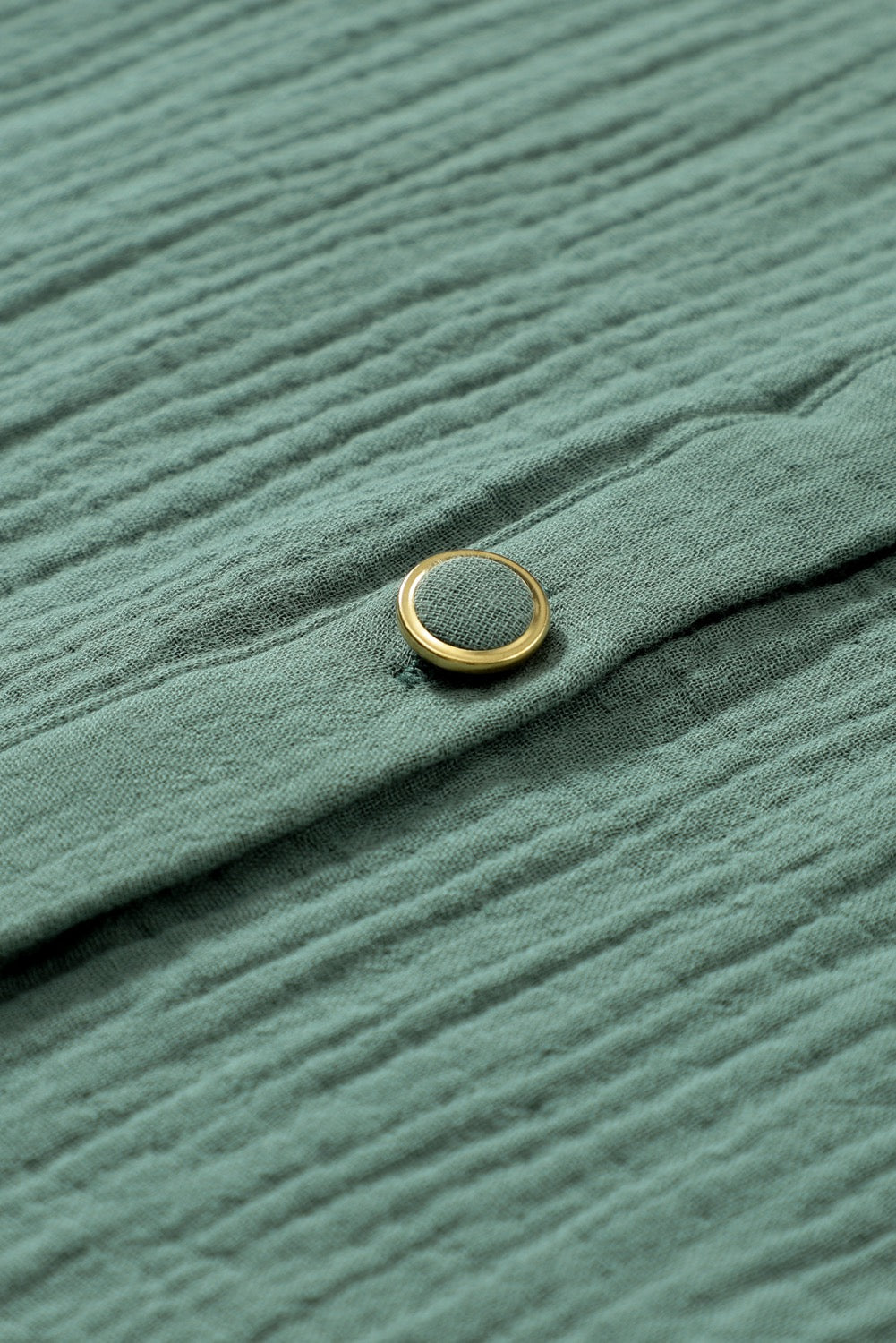 Green frill crinkle shirt