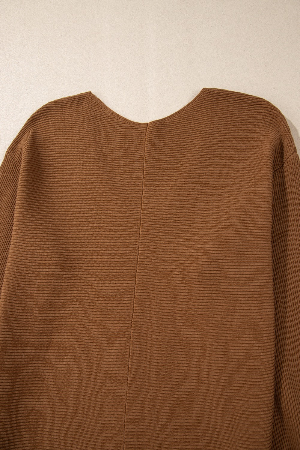 Caramel drop shoulder knit sweater