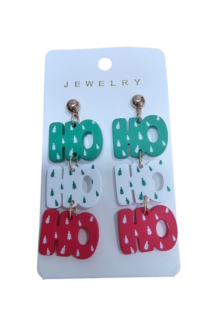 Ho Ho Ho Christmas Earrings