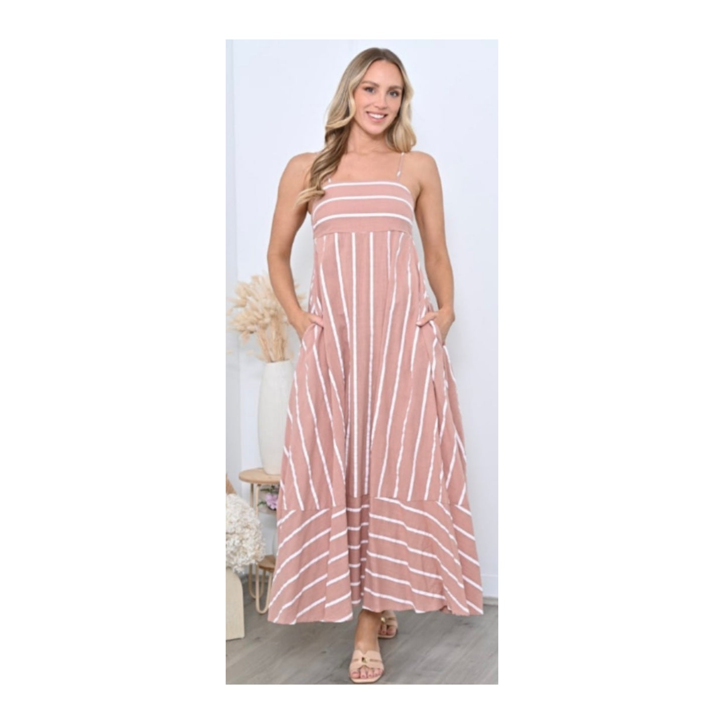 Blush Stripe dress