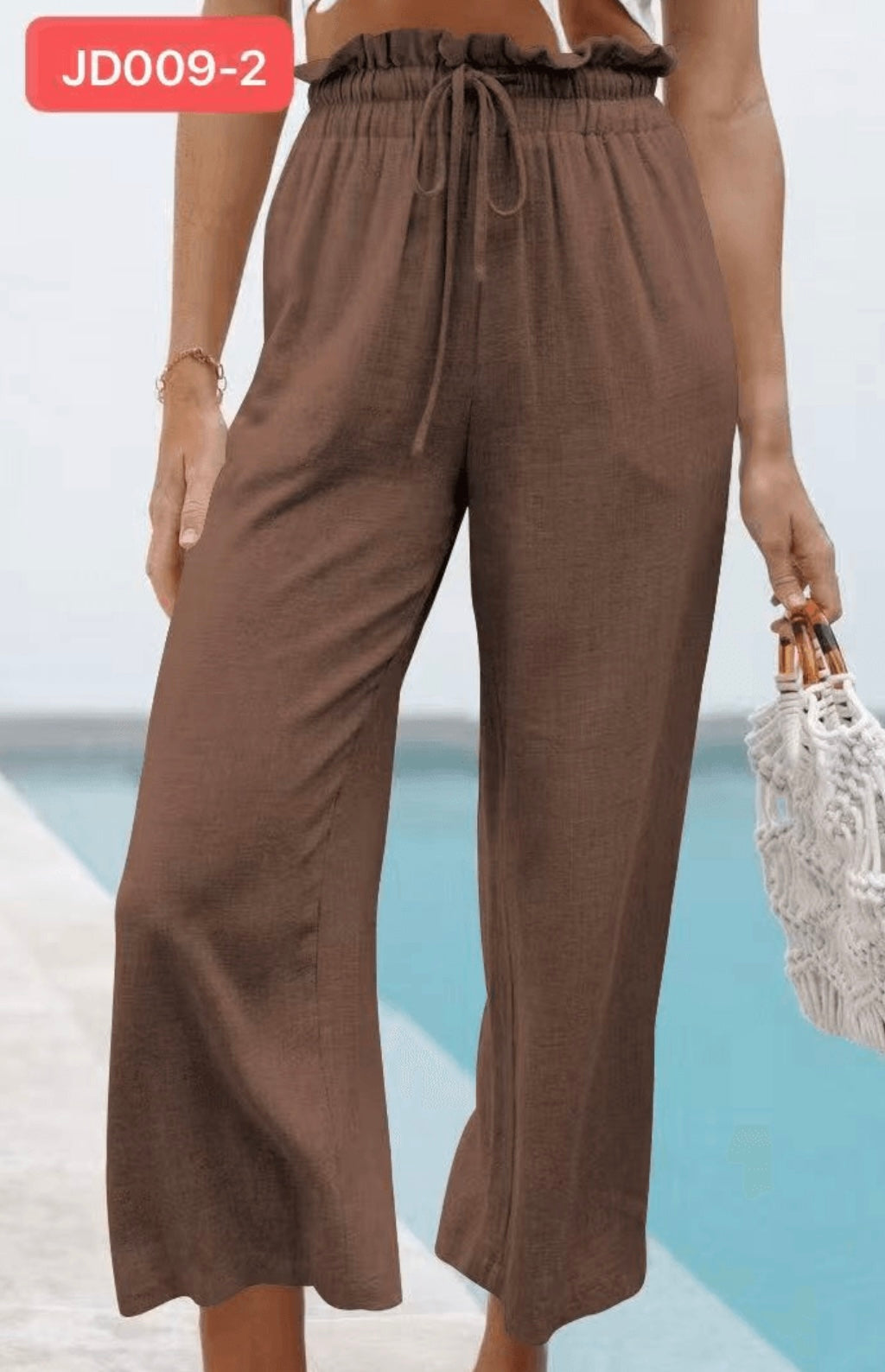 Sarah Linen pants - chocolate