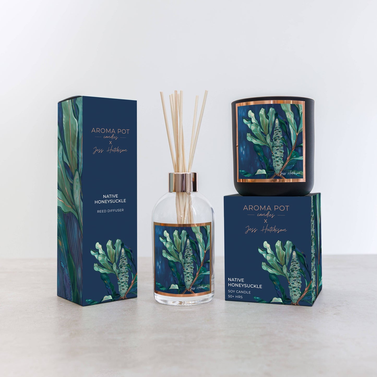 Australian artist soy candle | Native Honeysuckle | 50+hrs