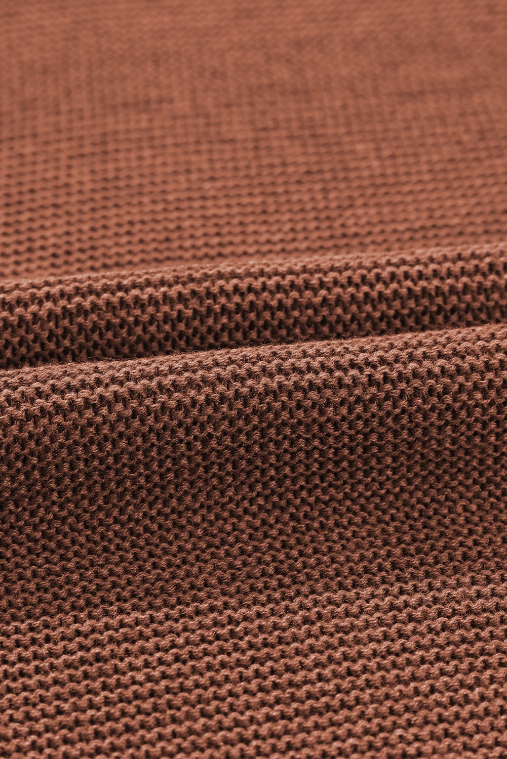 Coffee high neck short sleeve sweater