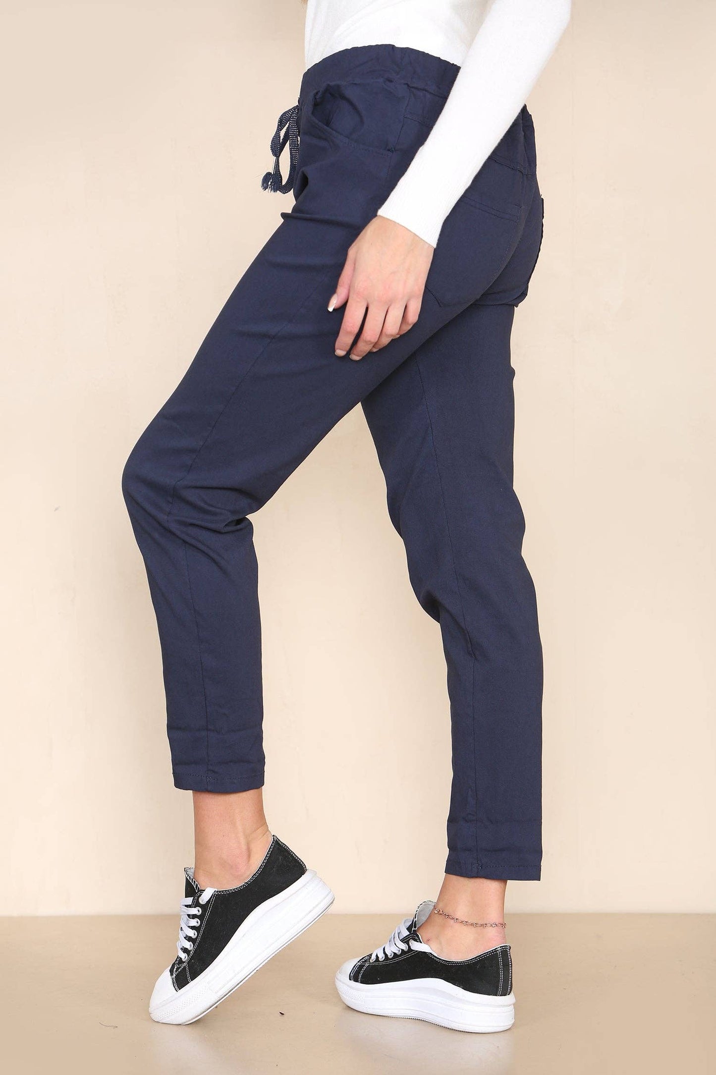 Plain Bi-Stretch Magic Trousers