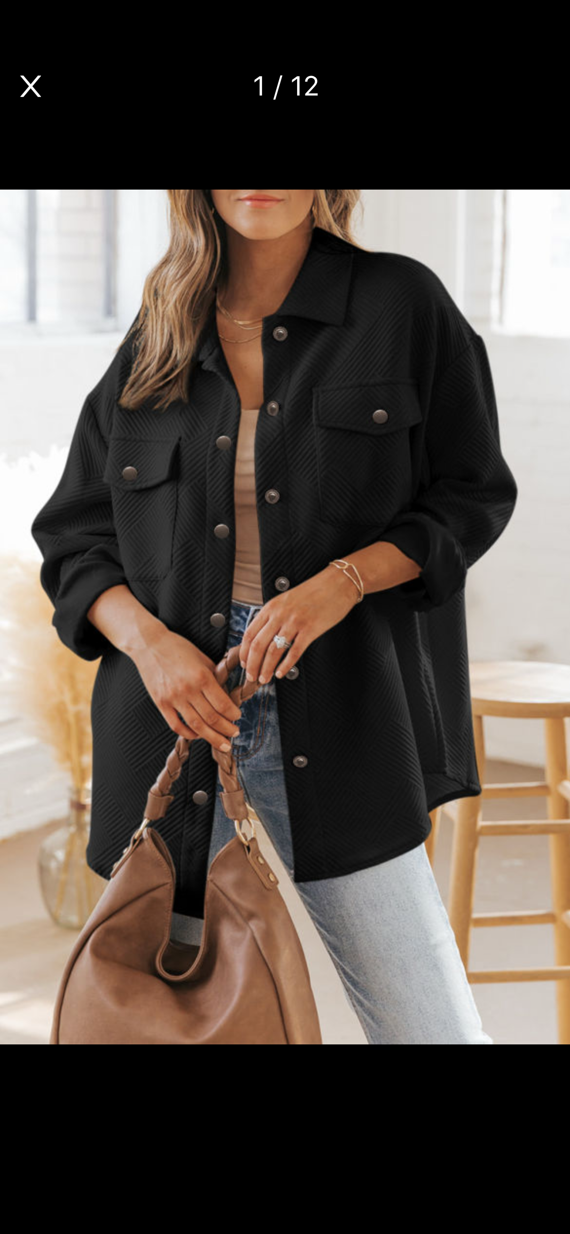 Black Lightweight texture jacket