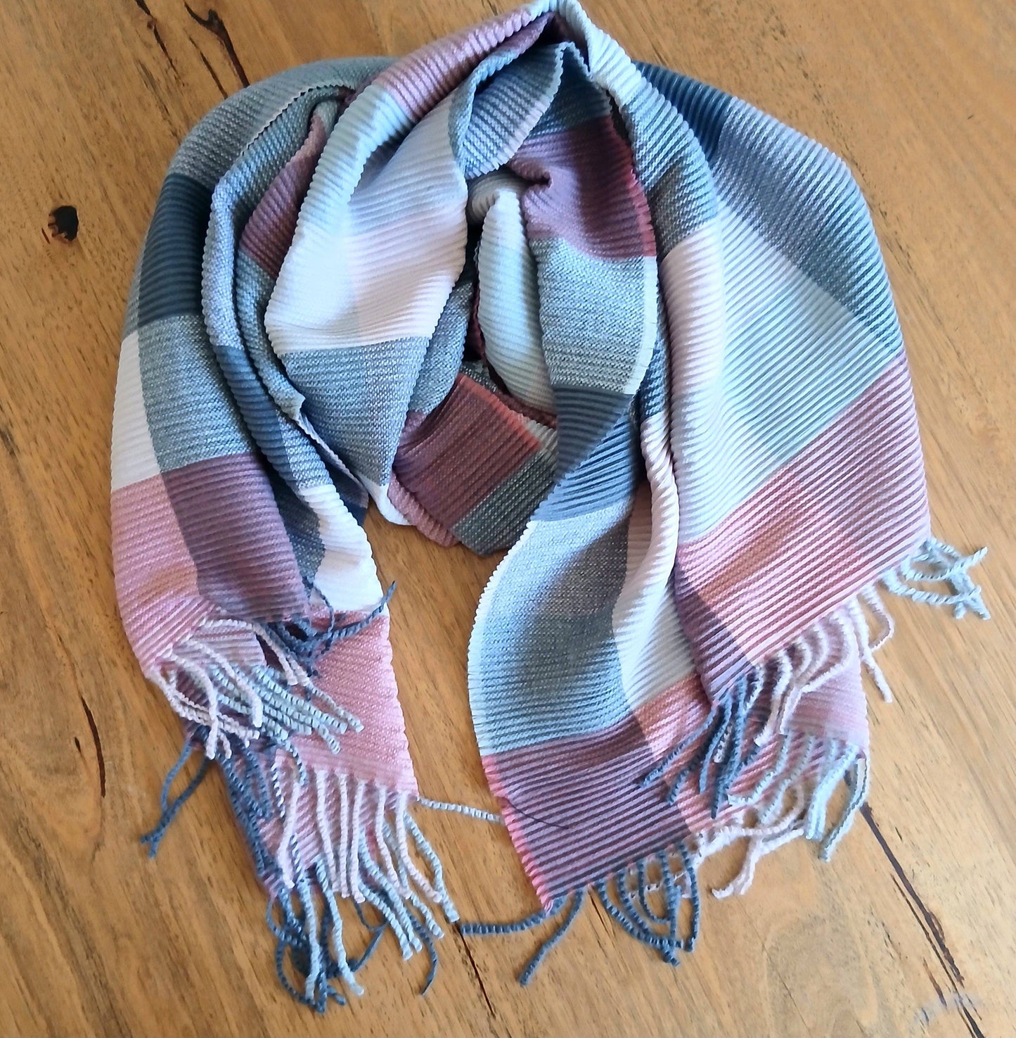 Overlapping Checkers Winter Scarf