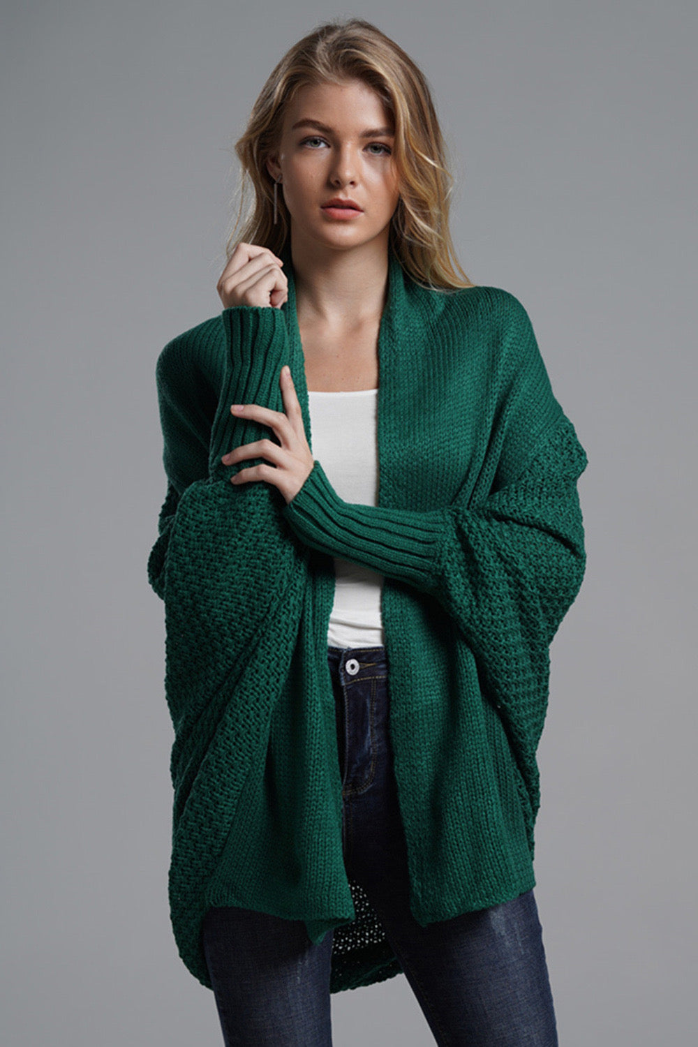 Open Front Batwing Cardigan