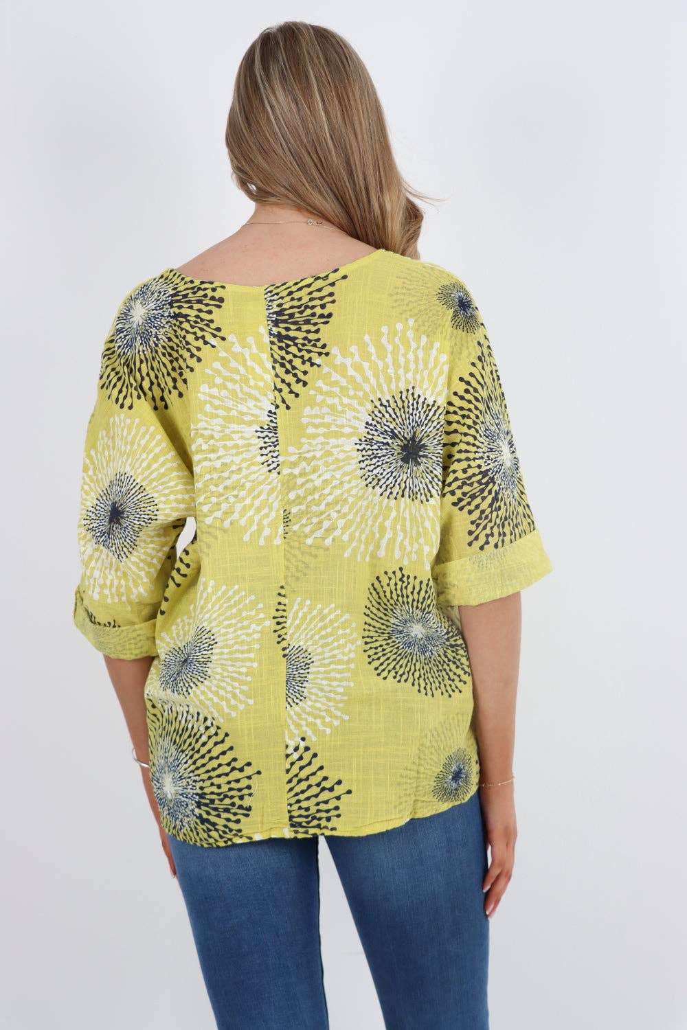 Italian Floral Print Cotton Top