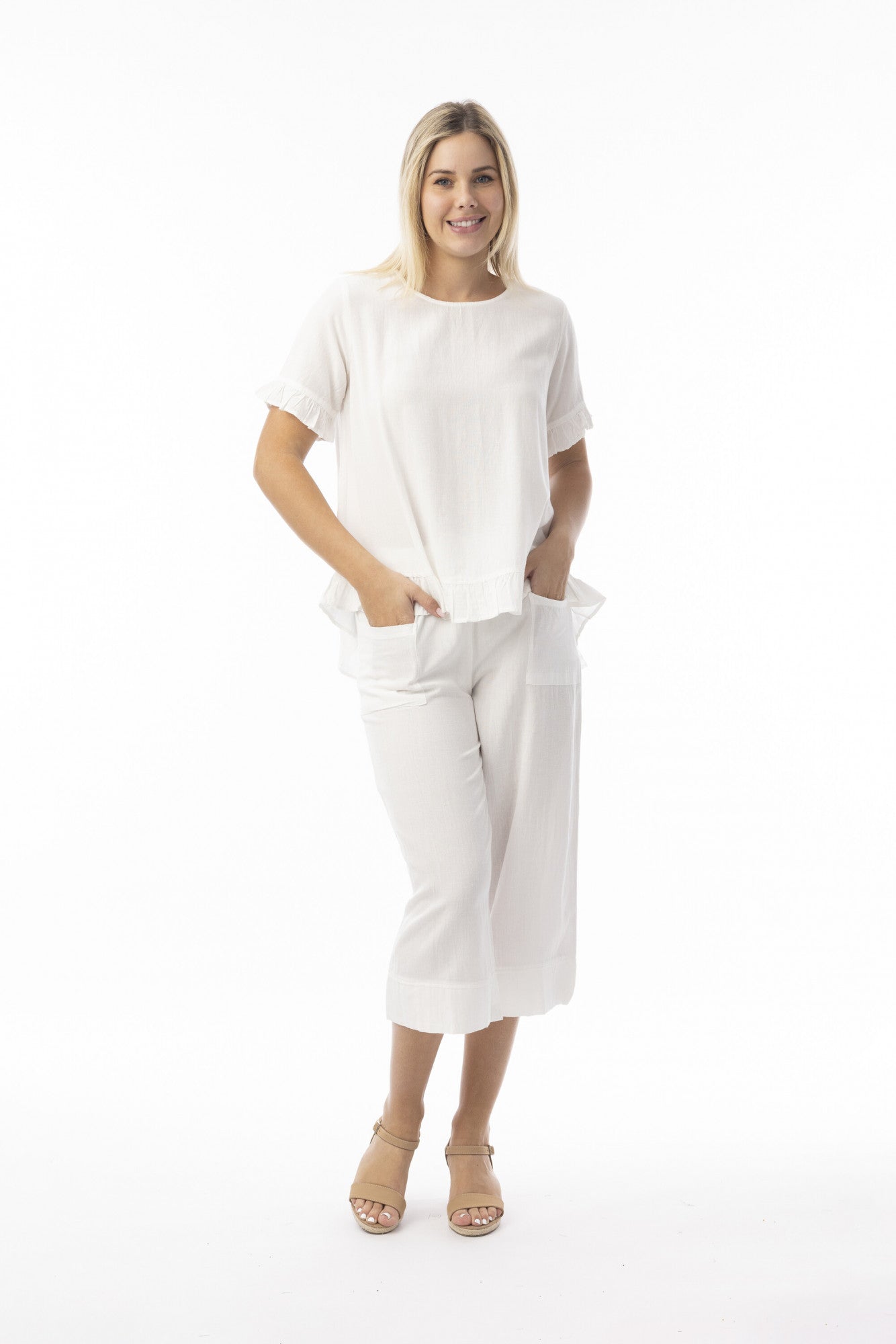 White Linen Essentials top