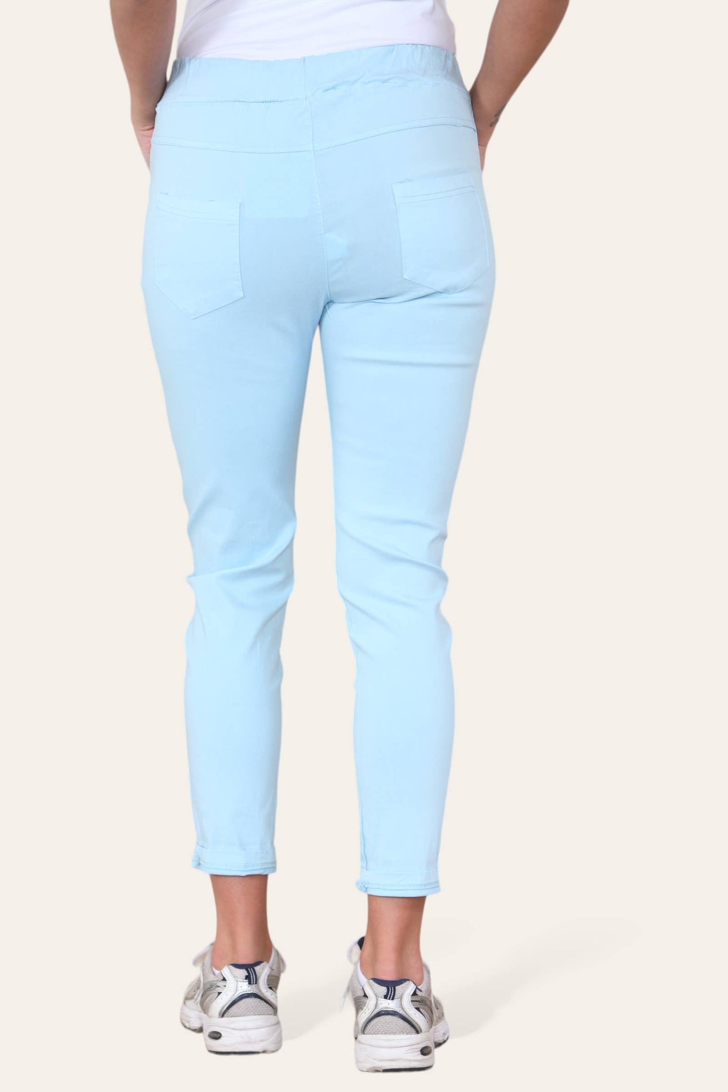 Plain Cargo Stud Pocket Bi-Stretch Magic Trousers