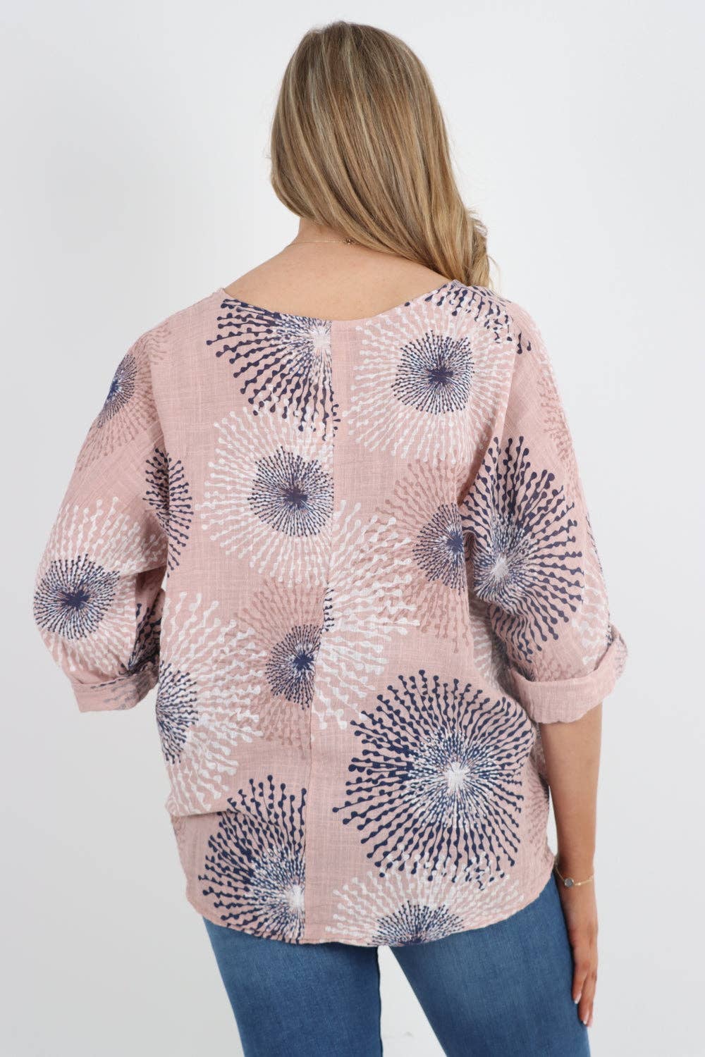 Italian Floral Print Cotton Top