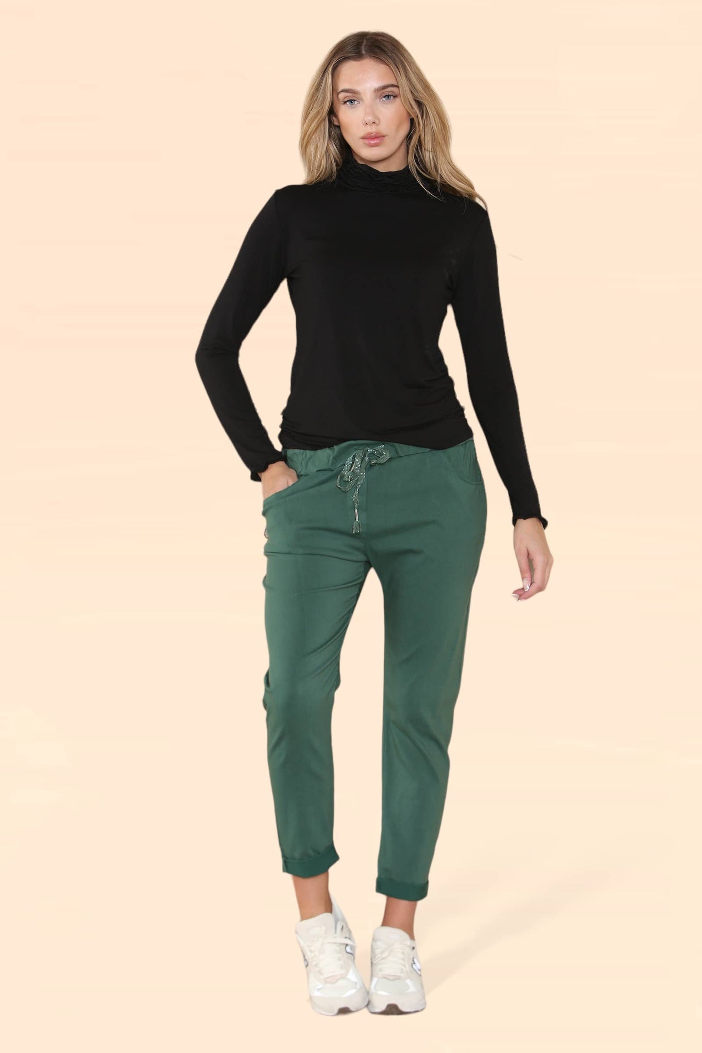 Plain Bi-Stretch Magic Trousers