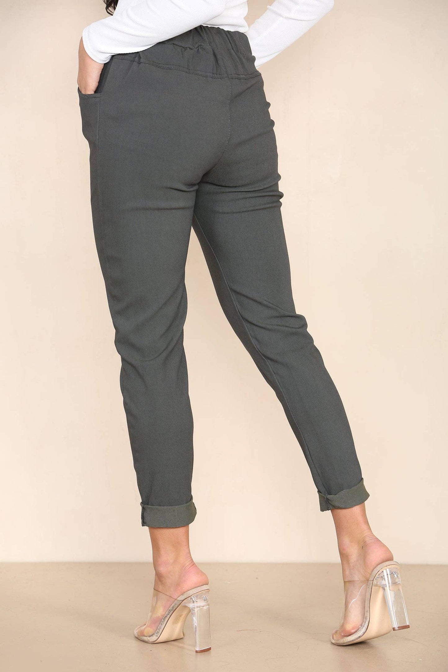 Plain Bi-Stretch Magic Trousers