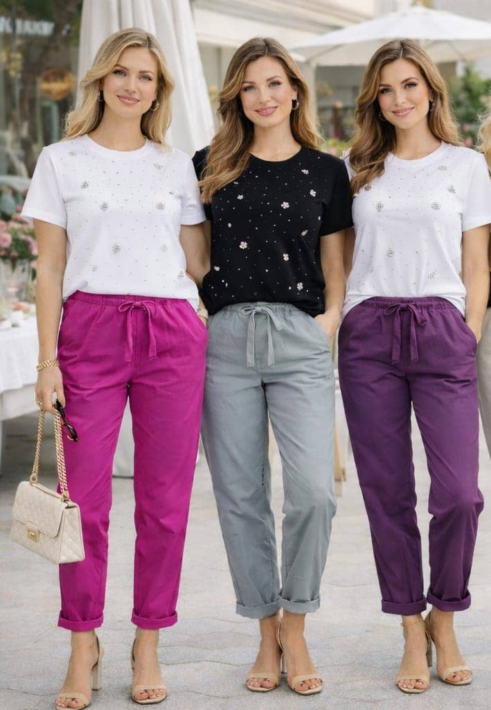 Plain Bi-Stretch Magic Trousers