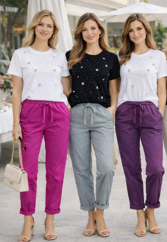 Plain Bi-Stretch Magic Trousers
