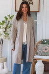 Lattice long Cardigan