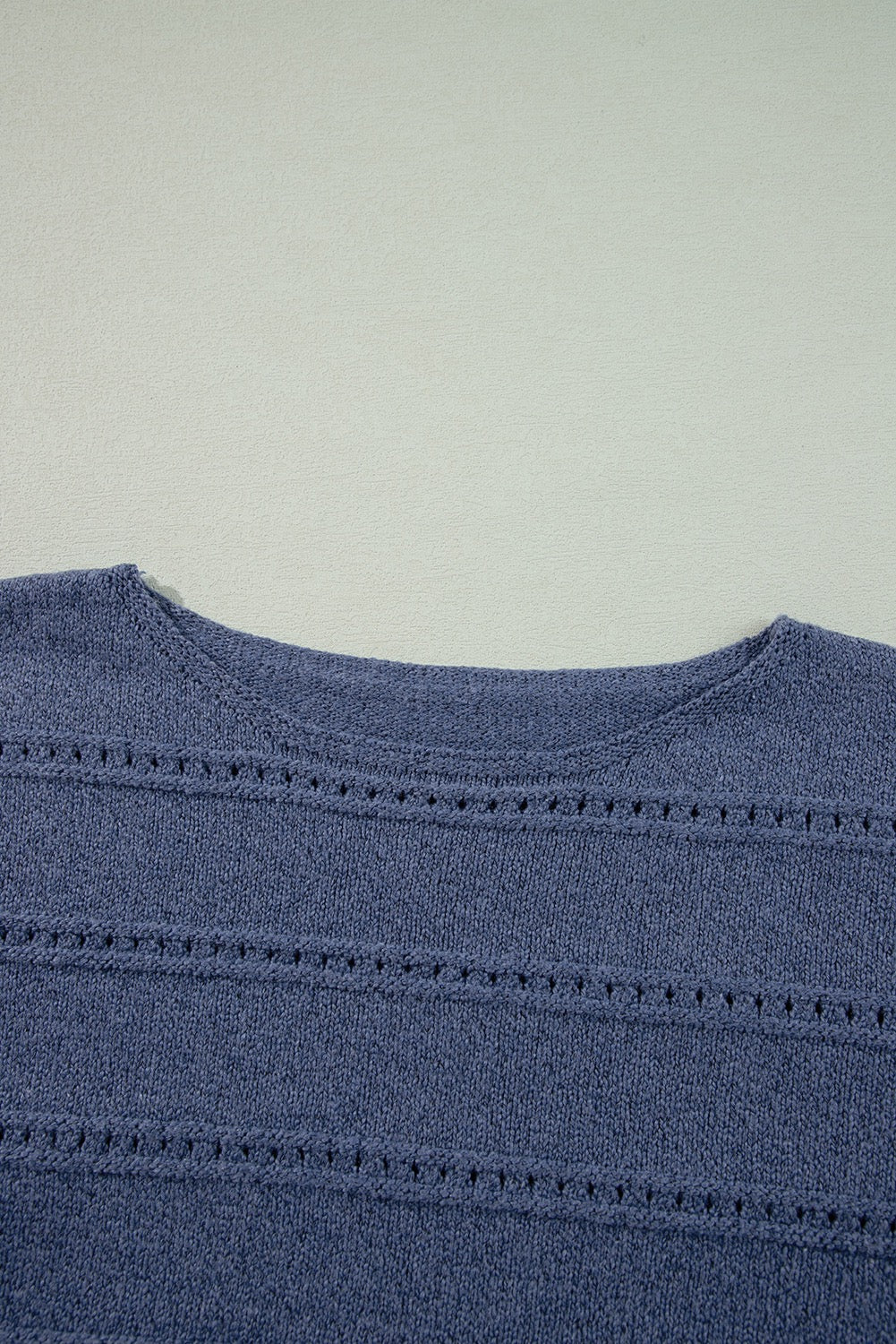 Boat neck drop shoulder sweater