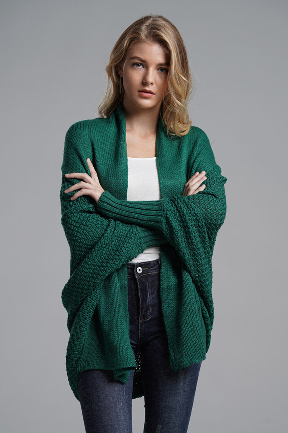 Open Front Batwing Cardigan