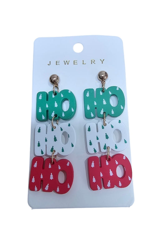 Ho Ho Ho Christmas Earrings