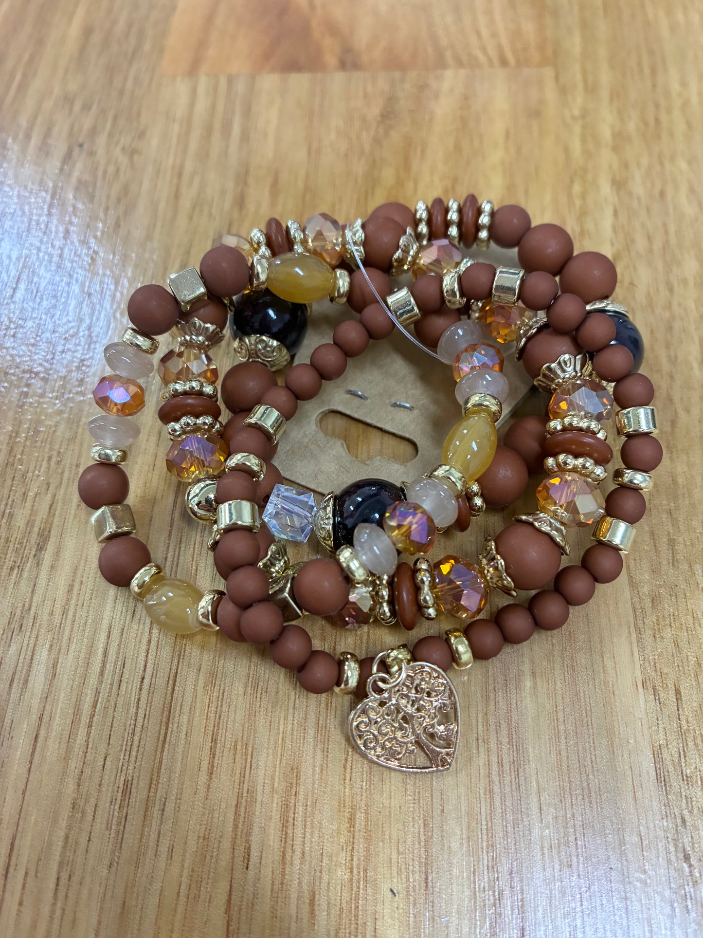 4 Piece Beaded bracelet sets- Multi Colours Available