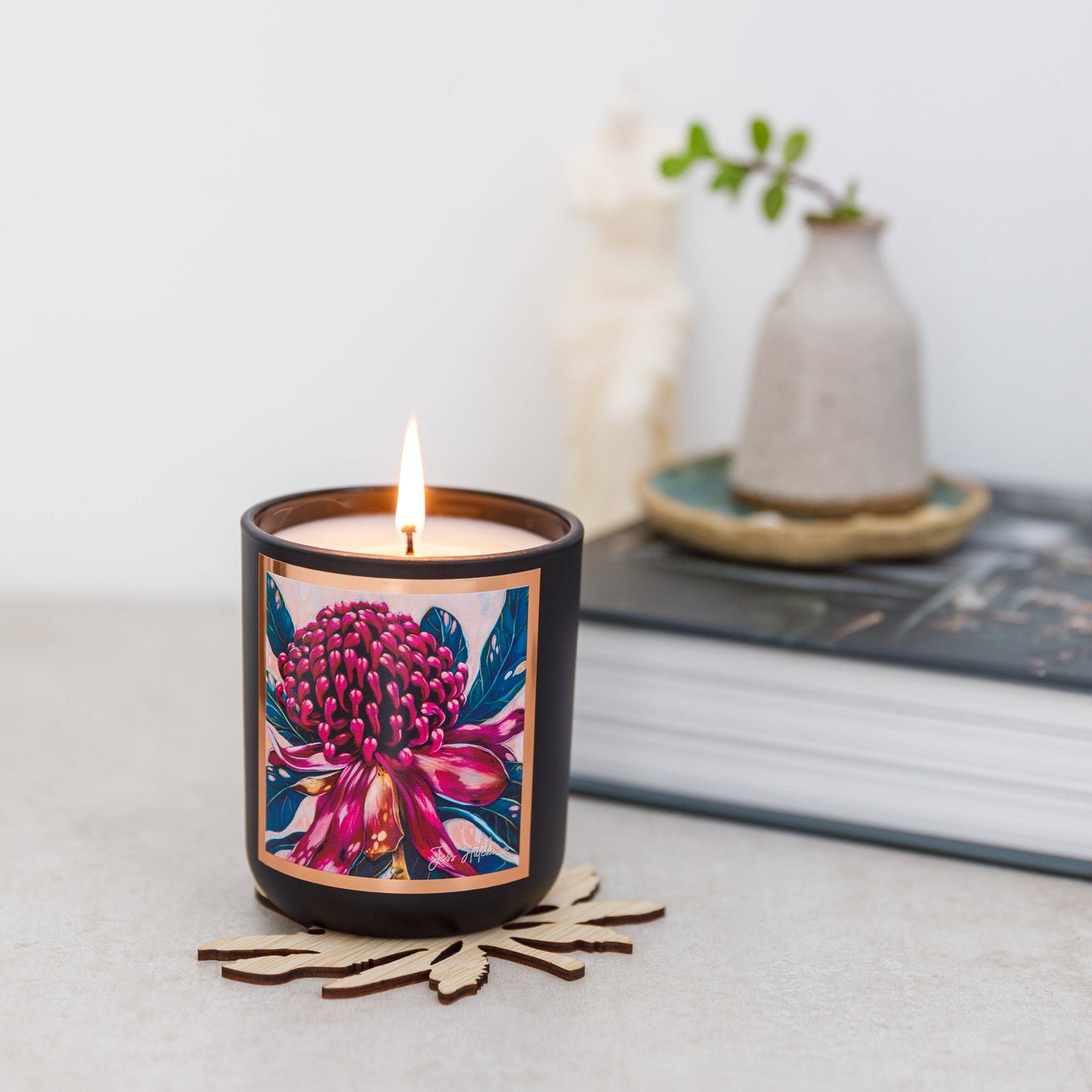 Australian artist soy candle | Kakadu plum | 50+hrs