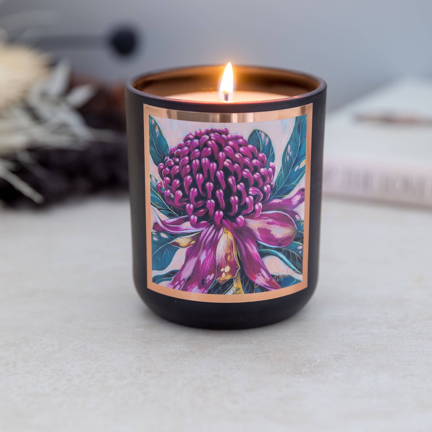 Australian artist soy candle | Kakadu plum | 50+hrs