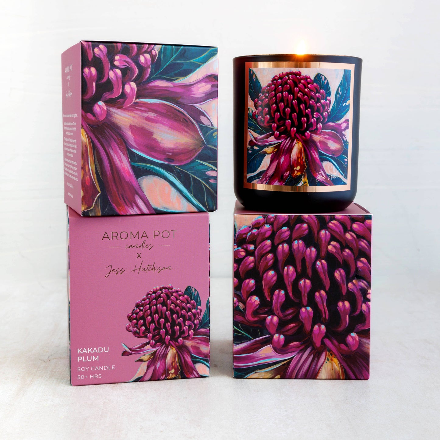 Australian artist soy candle | Kakadu plum | 50+hrs