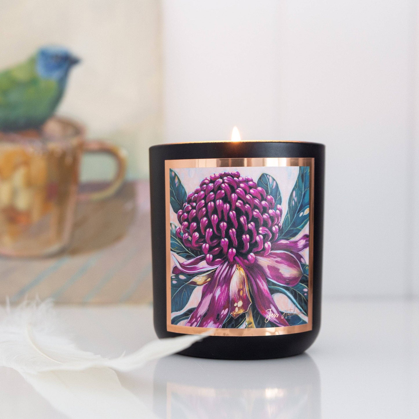 Australian artist soy candle | Kakadu plum | 50+hrs