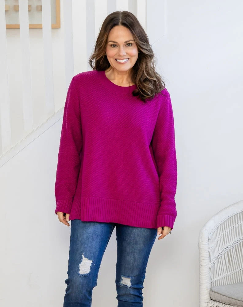 Maple Cotton Knit - Plum