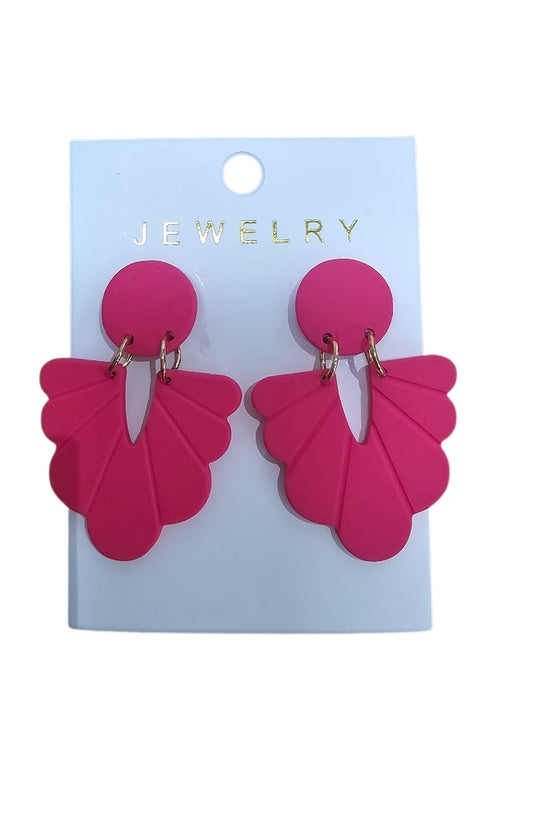 Fan Shape Earrings - Available in 5 Colours
