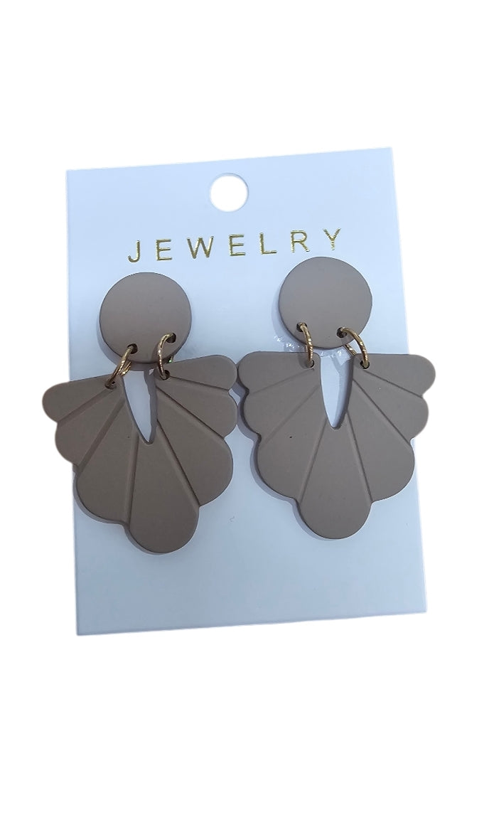 Fan Shape Earrings - Available in 5 Colours