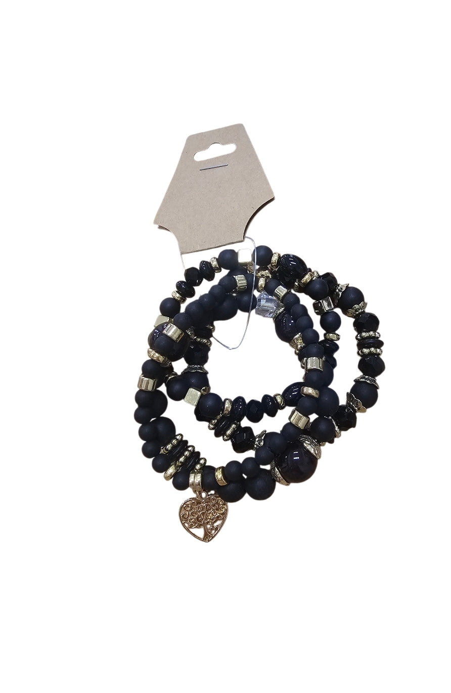 4 Piece Beaded bracelet sets- Multi Colours Available