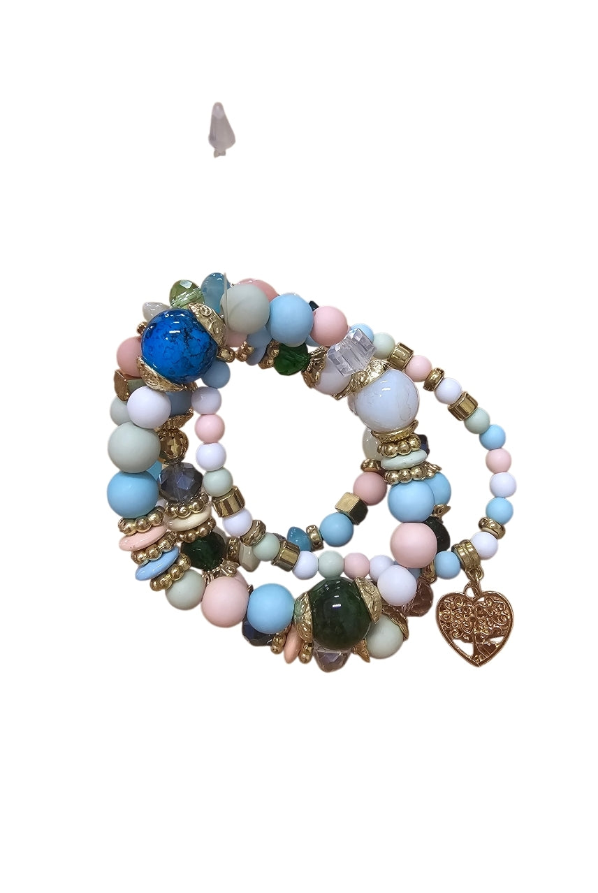 4 Piece Beaded bracelet sets- Multi Colours Available