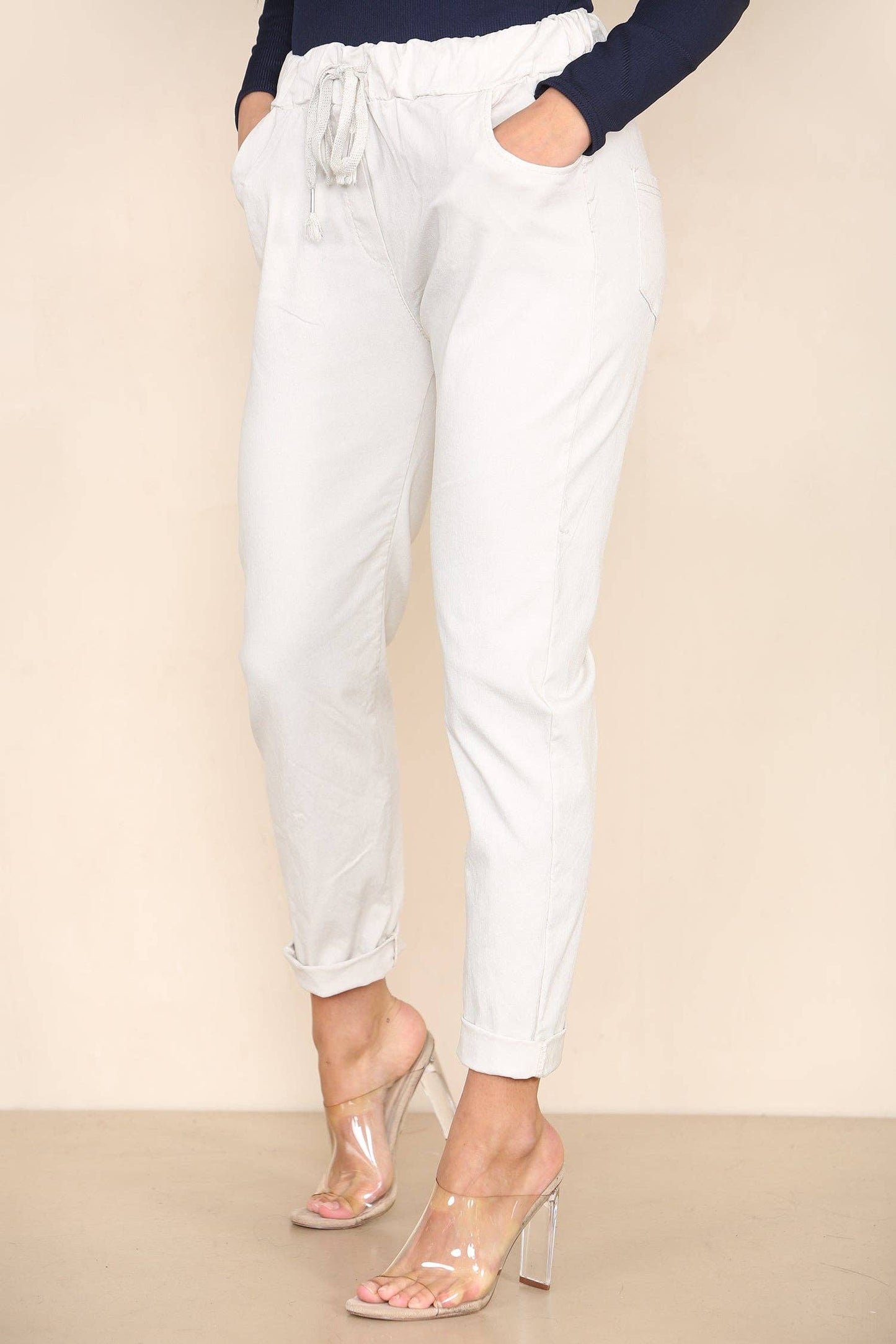 Plain Bi-Stretch Magic Trousers
