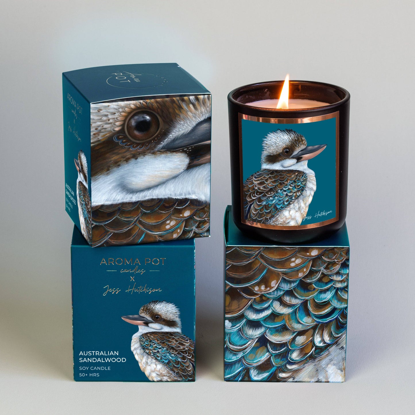 Australian artist soy candle | Australian Sandalwood | 50+hrs