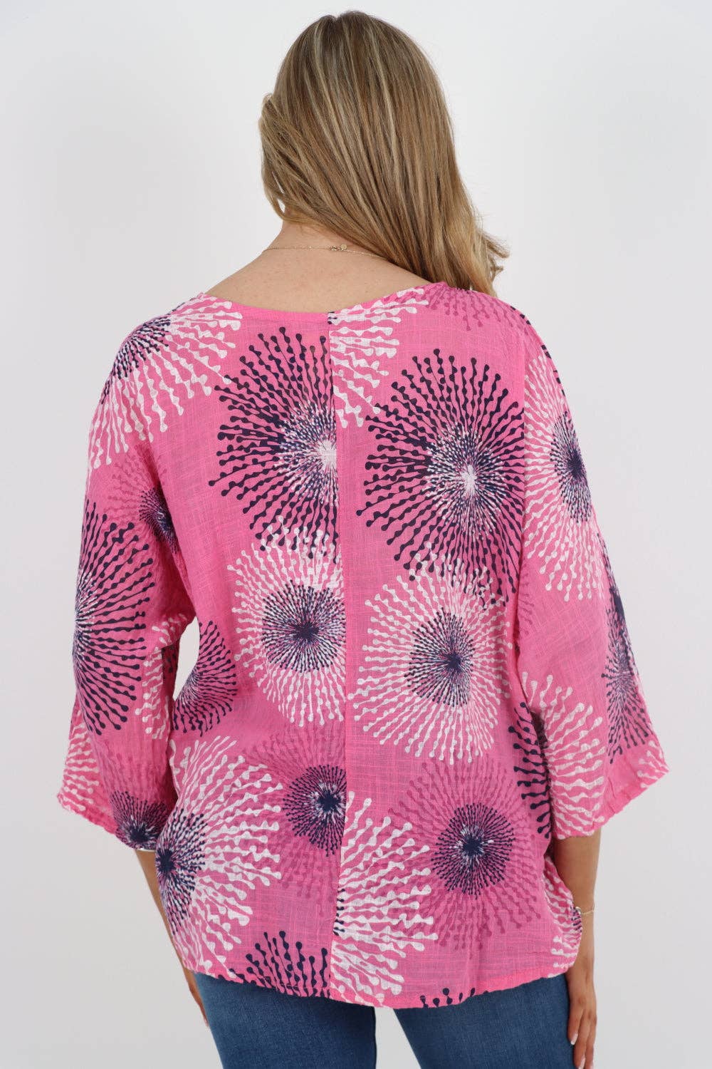 Italian Floral Print Cotton Top