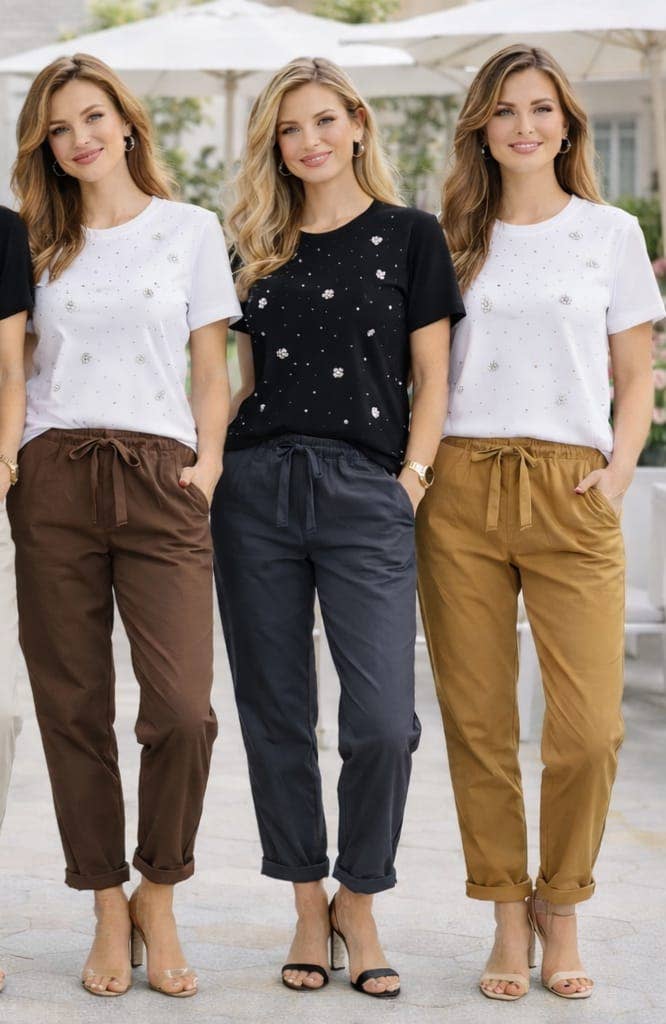 Plain Bi-Stretch Magic Trousers