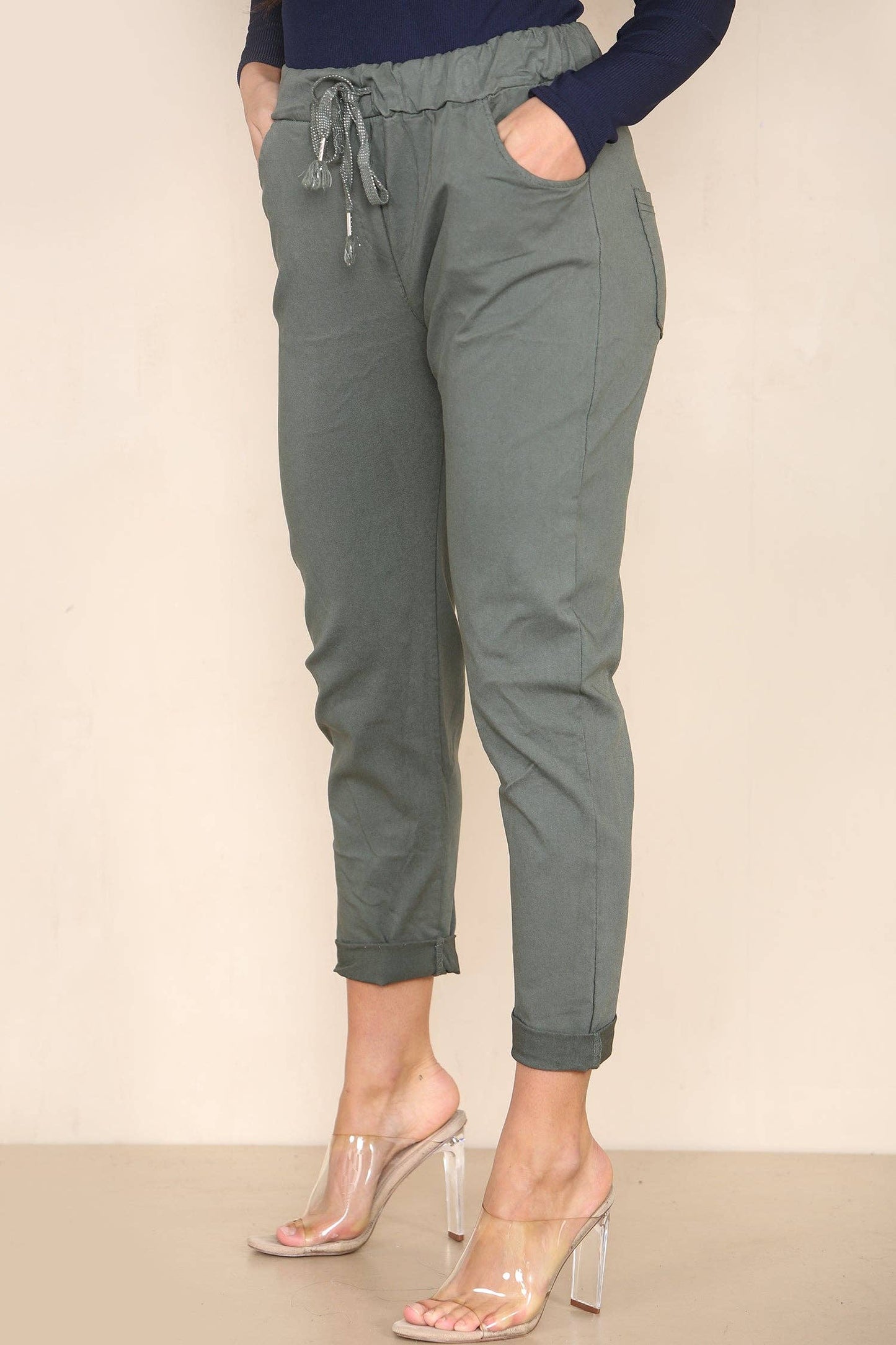 Plain Bi-Stretch Magic Trousers