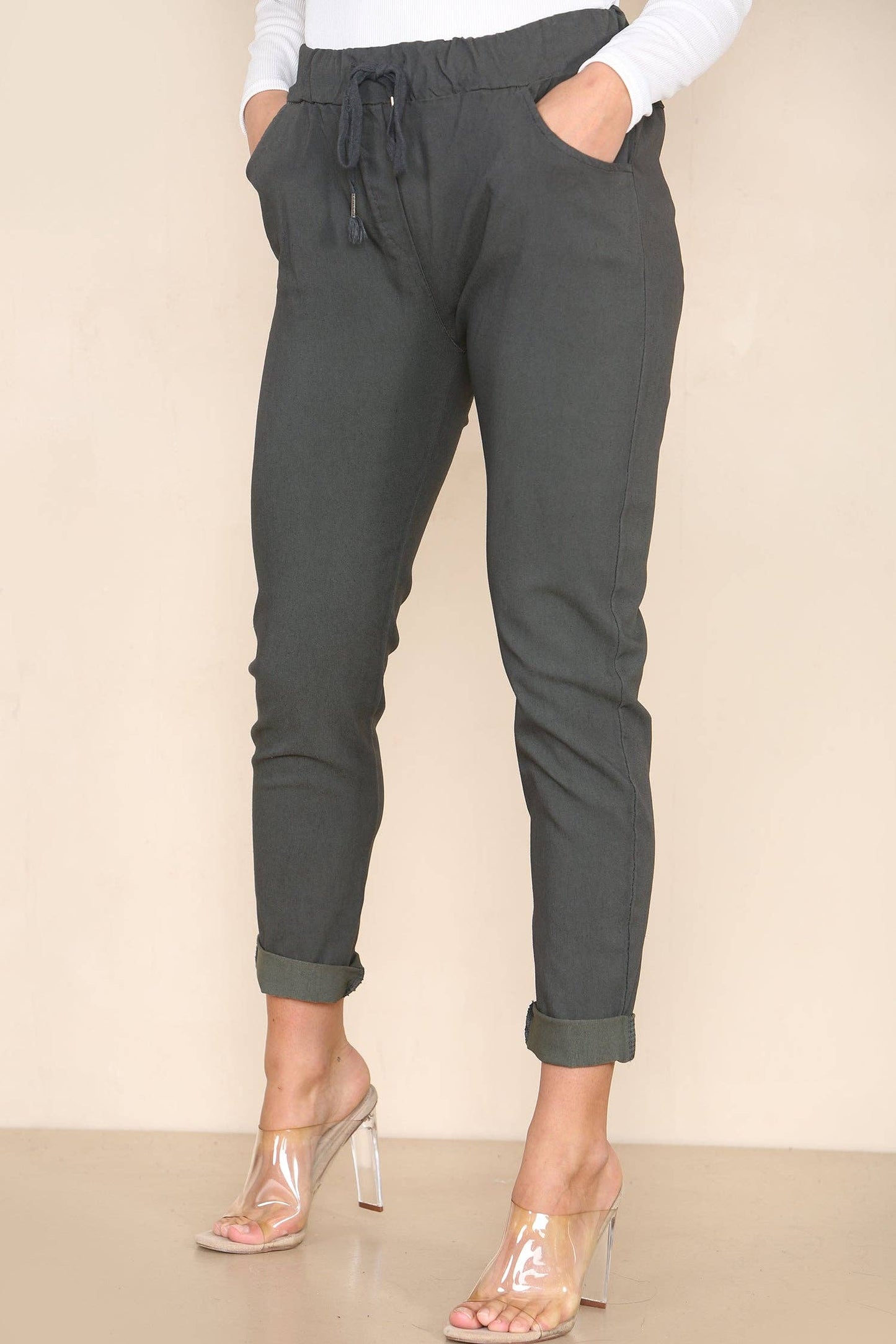 Plain Bi-Stretch Magic Trousers