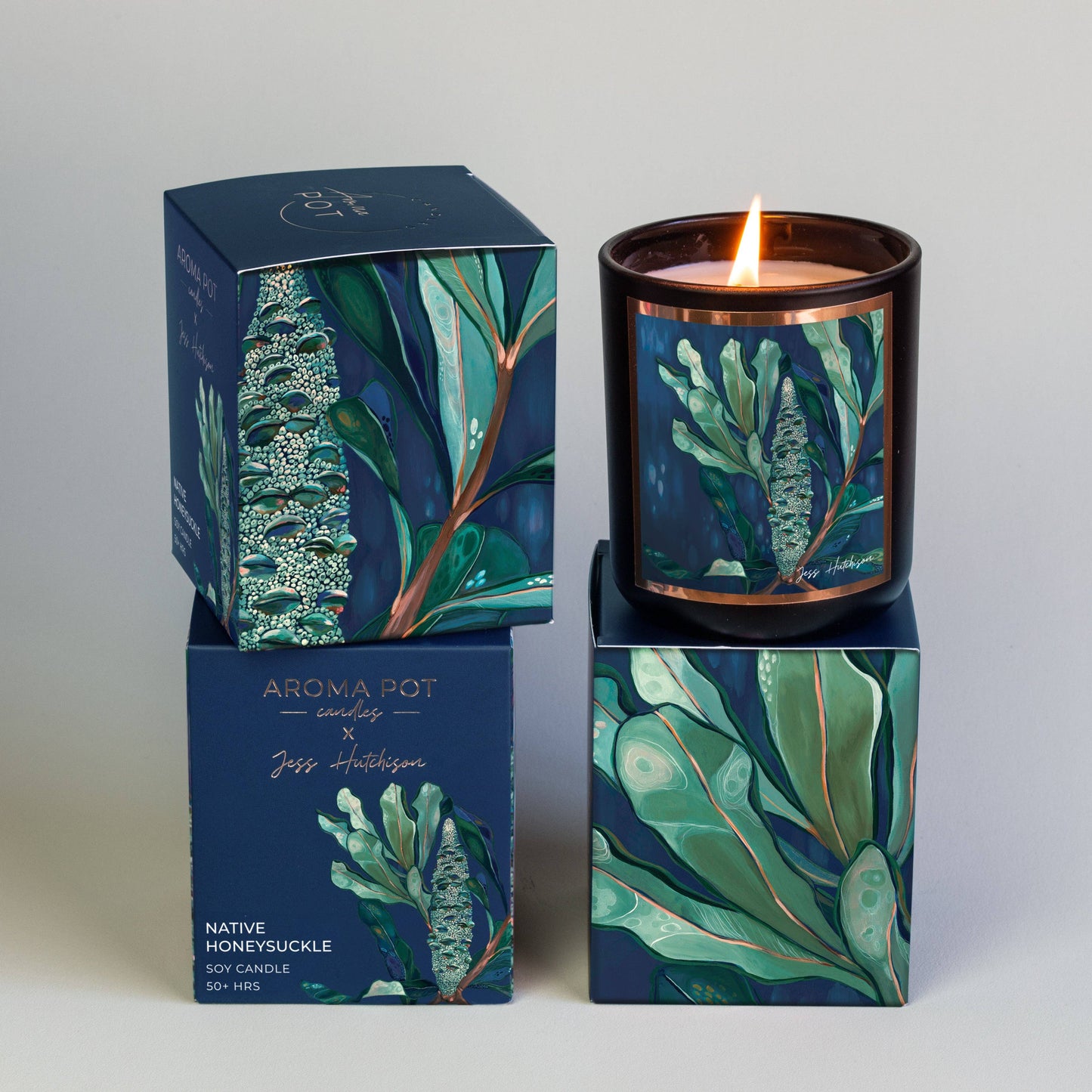 Australian artist soy candle | Native Honeysuckle | 50+hrs