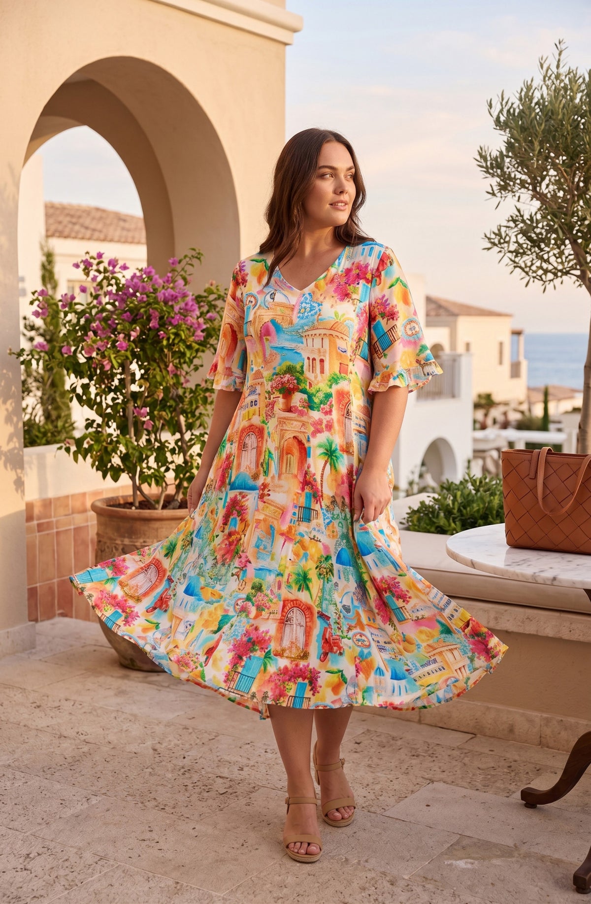 50 years of Travel - Godet Dress